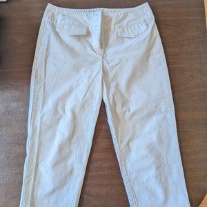 Ann Taylor Loft White Capris Pants